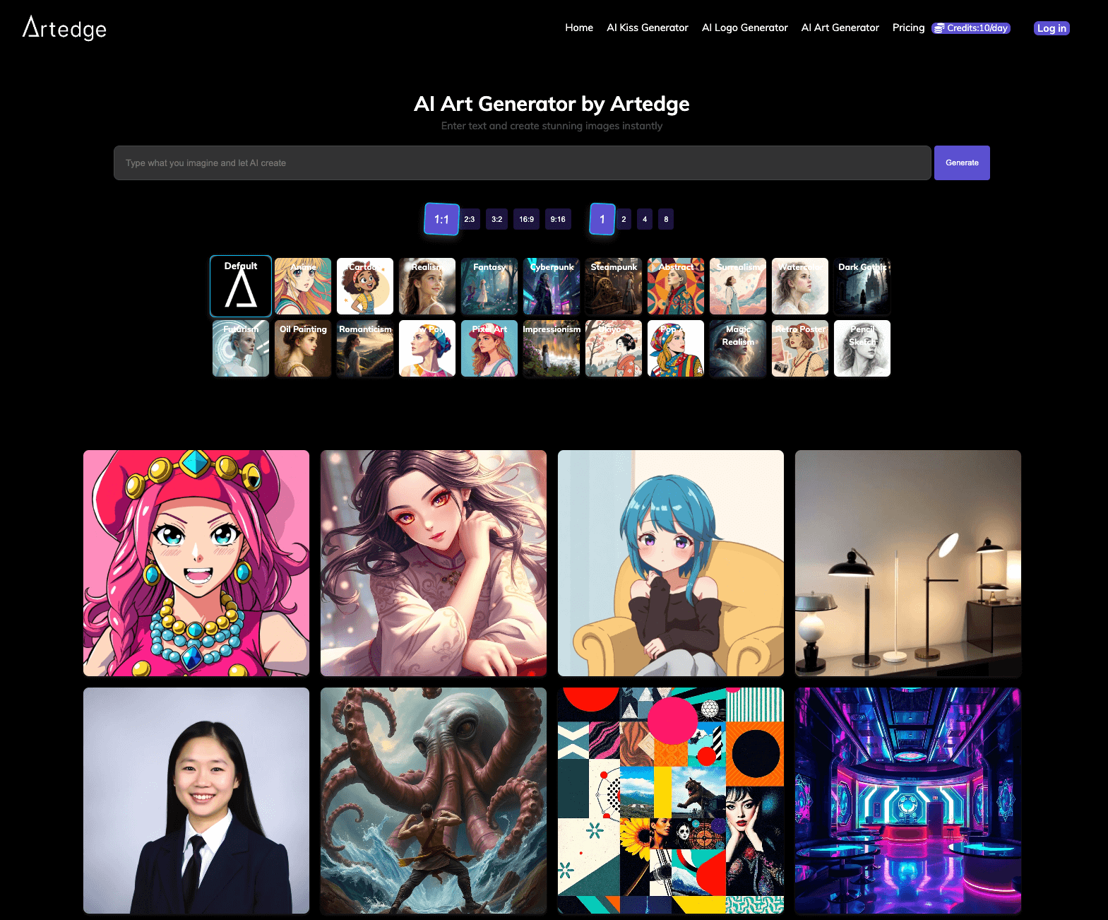 Artedge AI 艺术图片生成