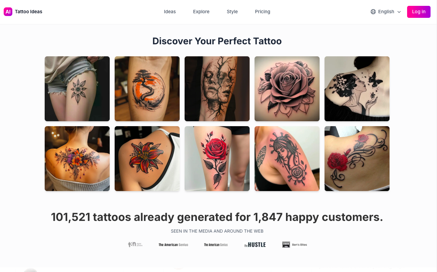 Tattoo Ideas AI纹身生成器
