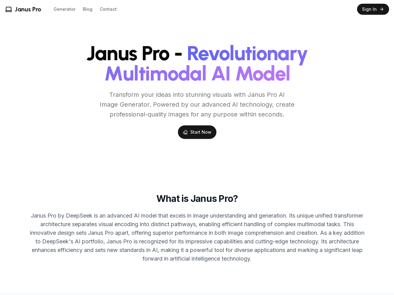 Janus Pro 图片生成器