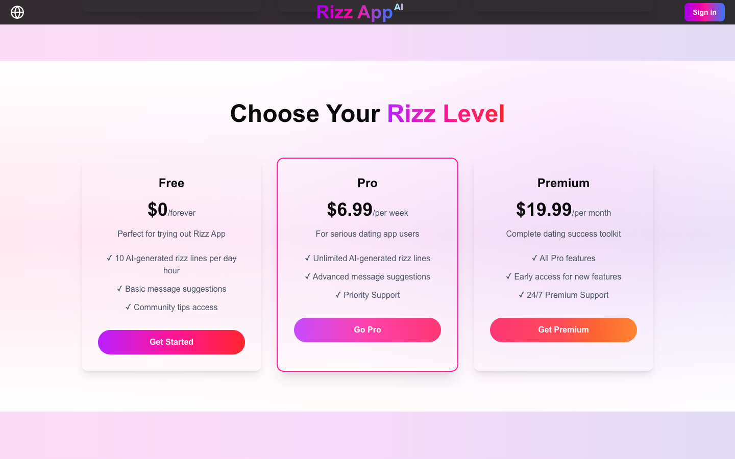 Rizz App AI约会聊天