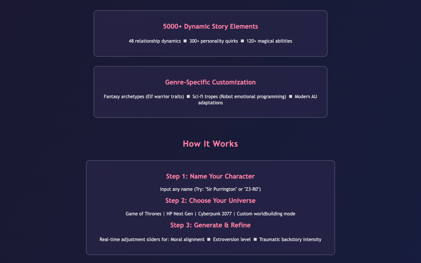 AI Character Headcanon Generator -AI角色设定生成器